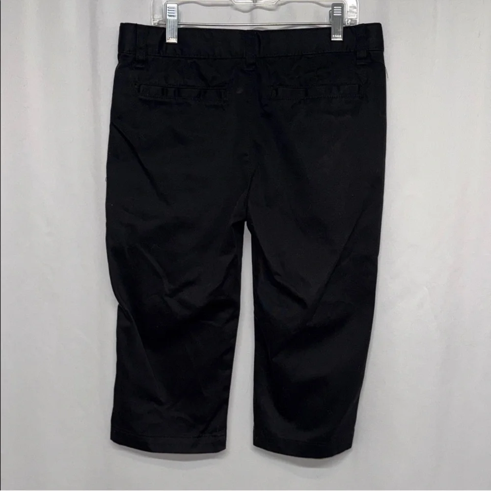 Cherokee Boys Size 8 Husky Black Ultimate Khaki Uniform Pants 100% Cotton